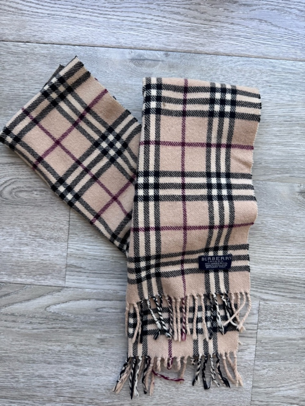 Vintage Burberry Classic Nova Check 100% Lambswool Made in England - Picture 1 of 4
